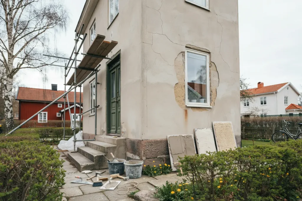 putsa om fasaden p r tt s tt sprickor underarbete och val av puts f r ett h llbart resultat